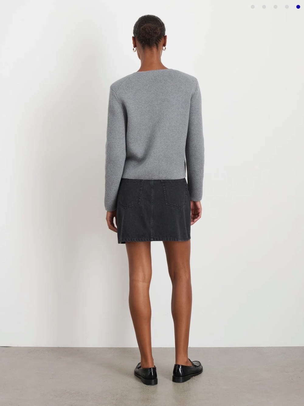 Alex Mill Paris Sweater Jacket in Grey Shadow - Picture 5 of 8